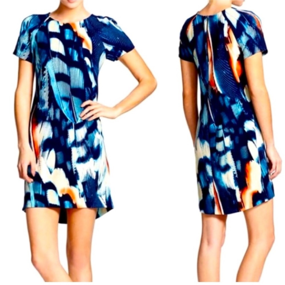 WAYF Lightweight Tropical Feather Dress, Shift dress size L